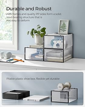 Amazon.com: SONGMICS Shoe Boxes, Pack of 18 Shoe Storage